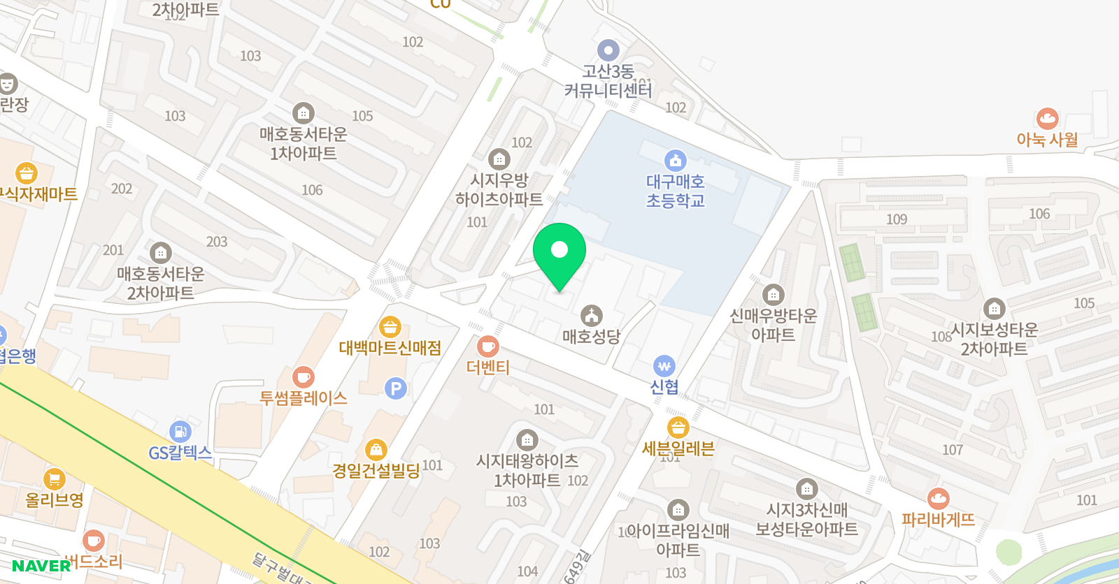 빨간펜 수학의달인 시지매호점 위치
