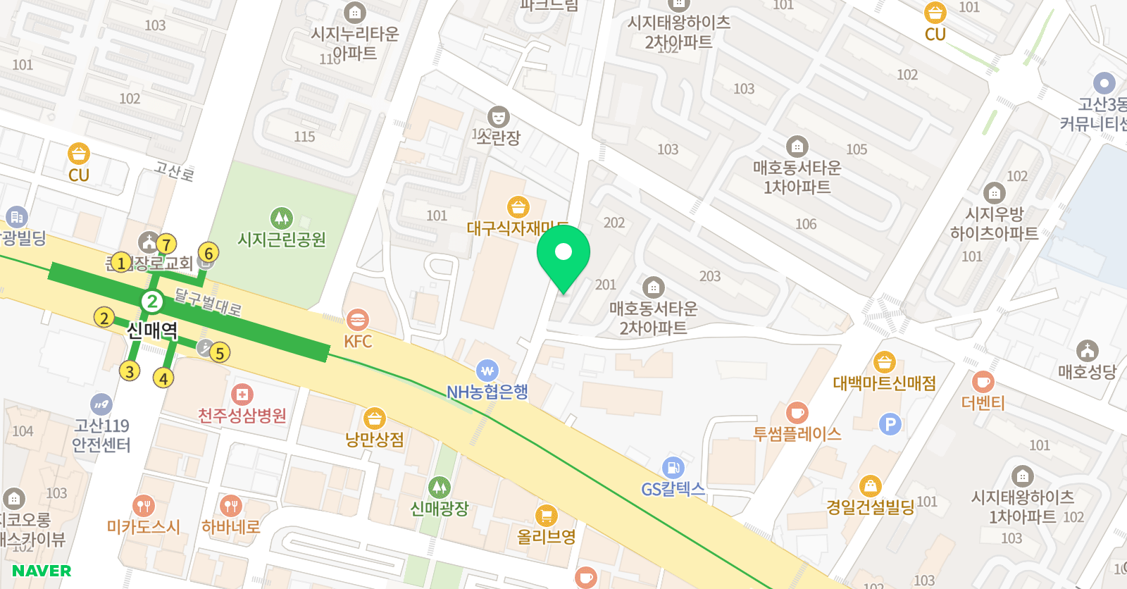 K 수학교습소 위치