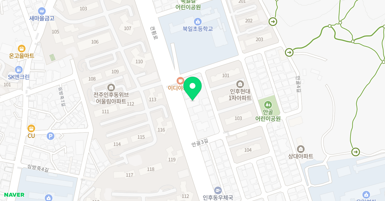 EiE고려대 어학원 전주인후캠퍼스 위치