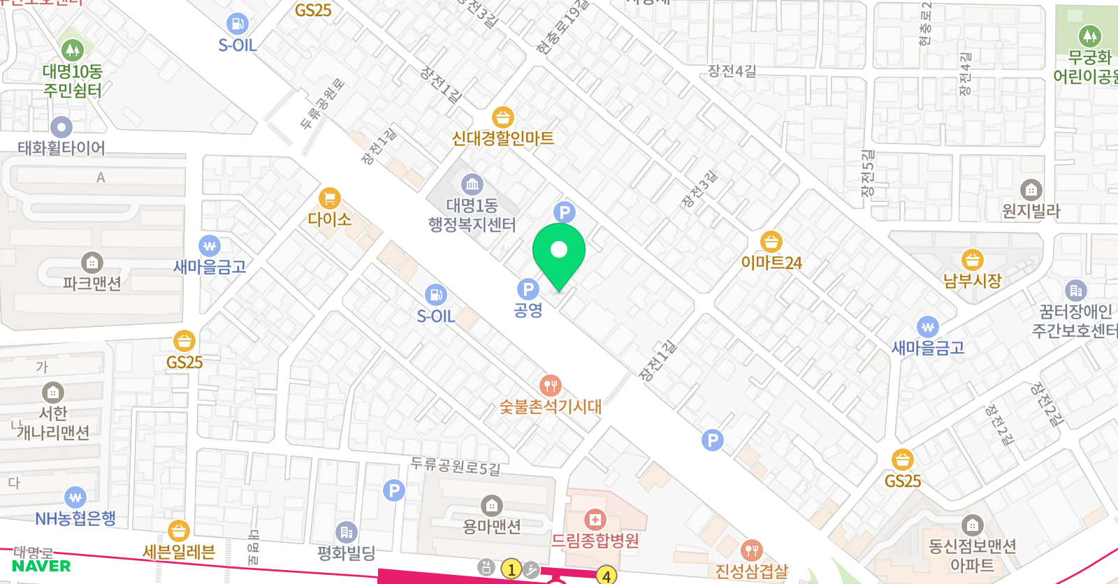 푸르넷공부방 김천지점 위치