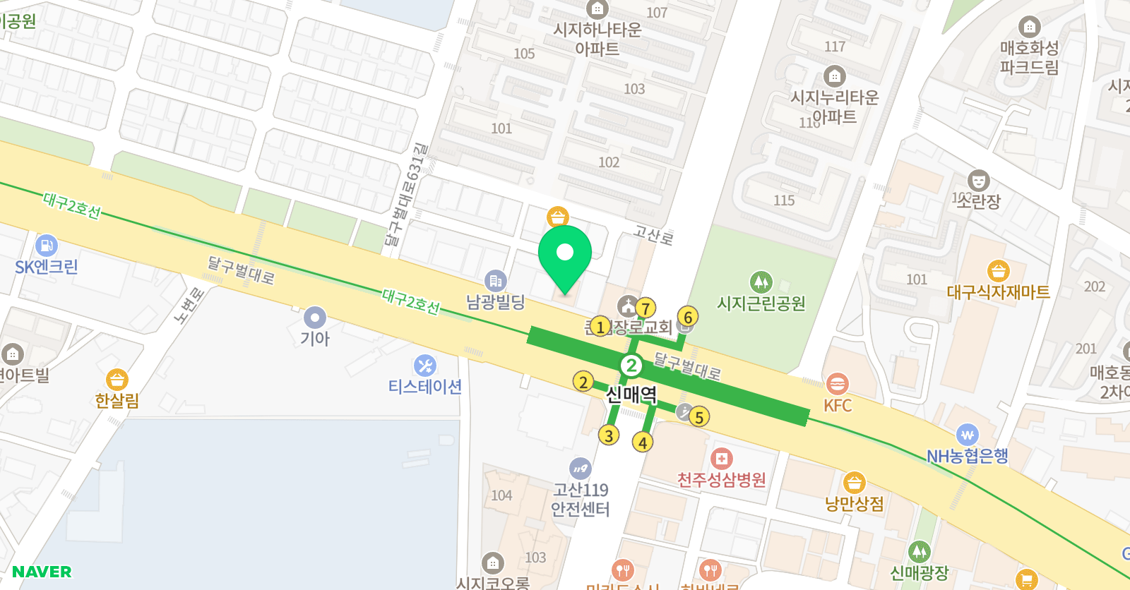 랭구아클라이어 어학원 매호점 위치