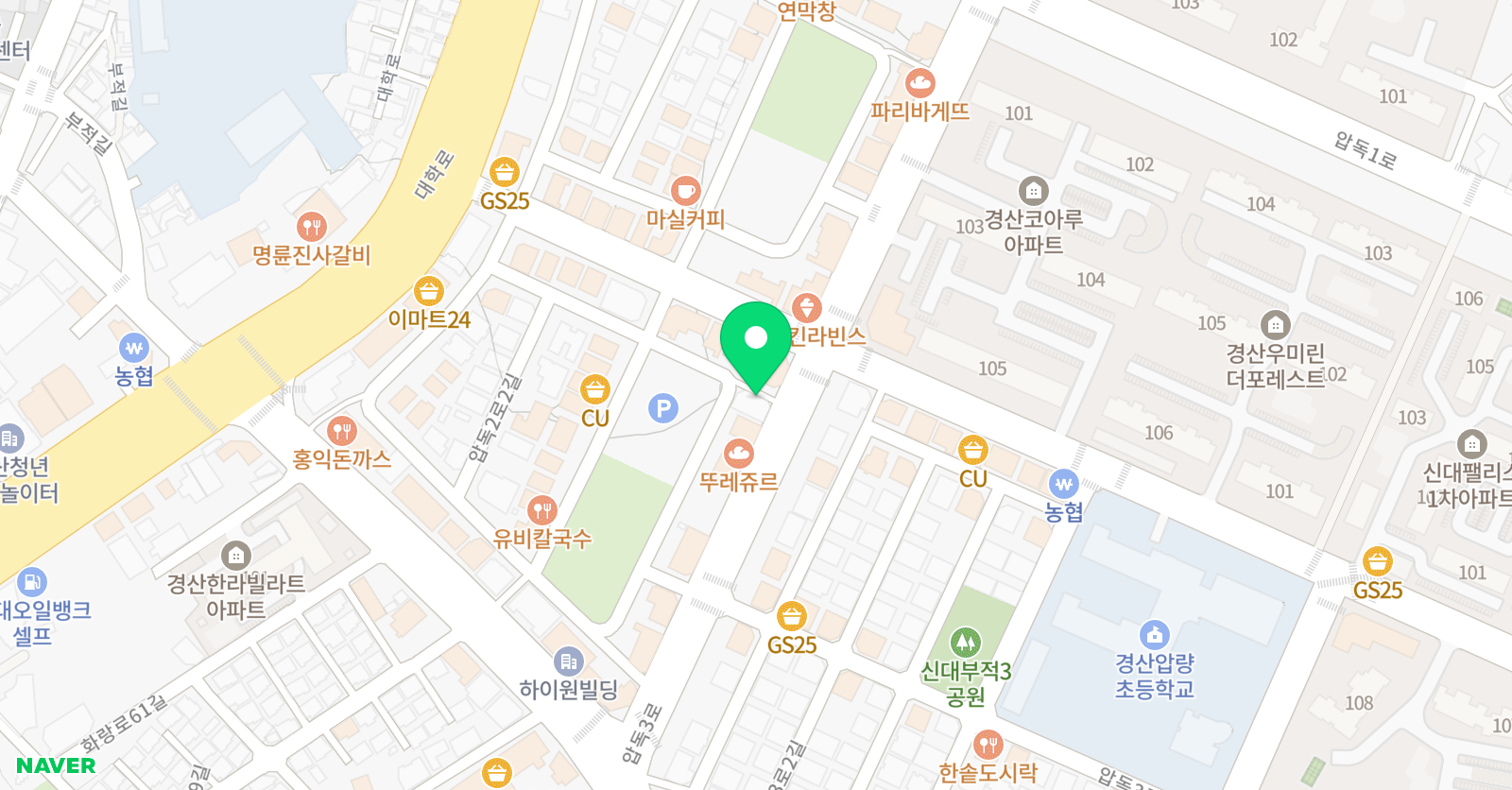 신대숲 음악학원 위치