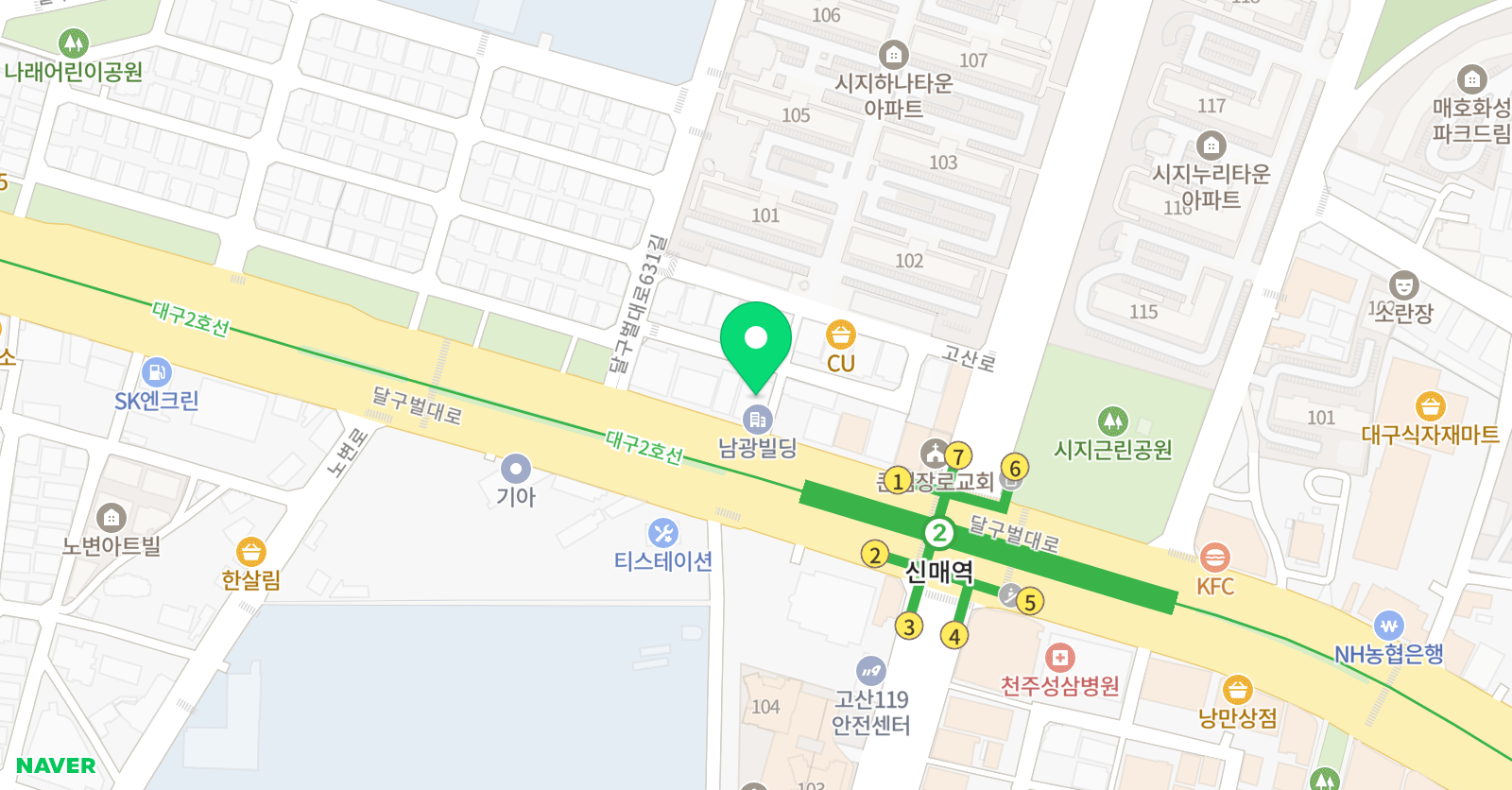 더프라임탑7 수학학원 위치