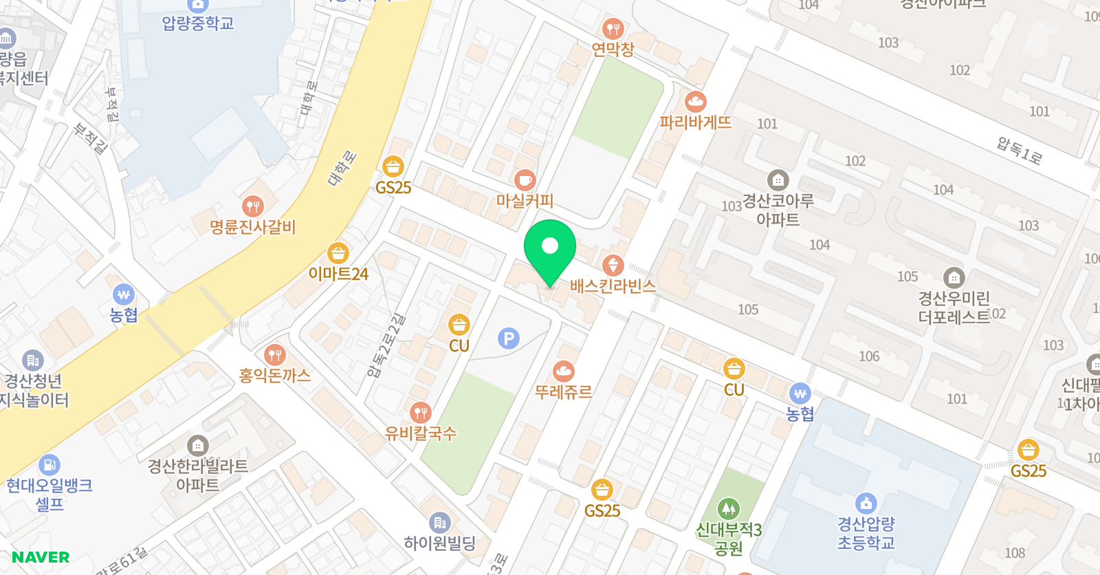 3030 영어 신대압량러닝센터 위치