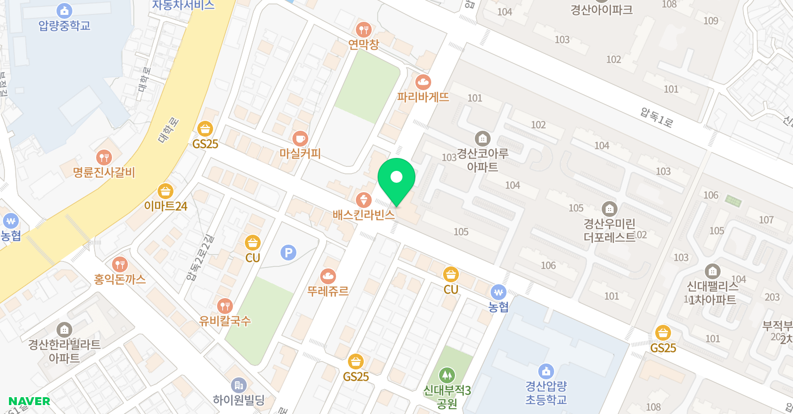 윤선생 영어숲 경산신대점 위치