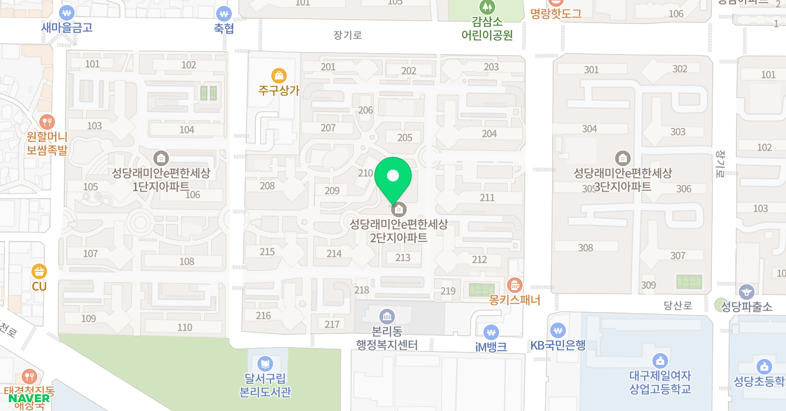 뮤엠영어 본리학원 위치