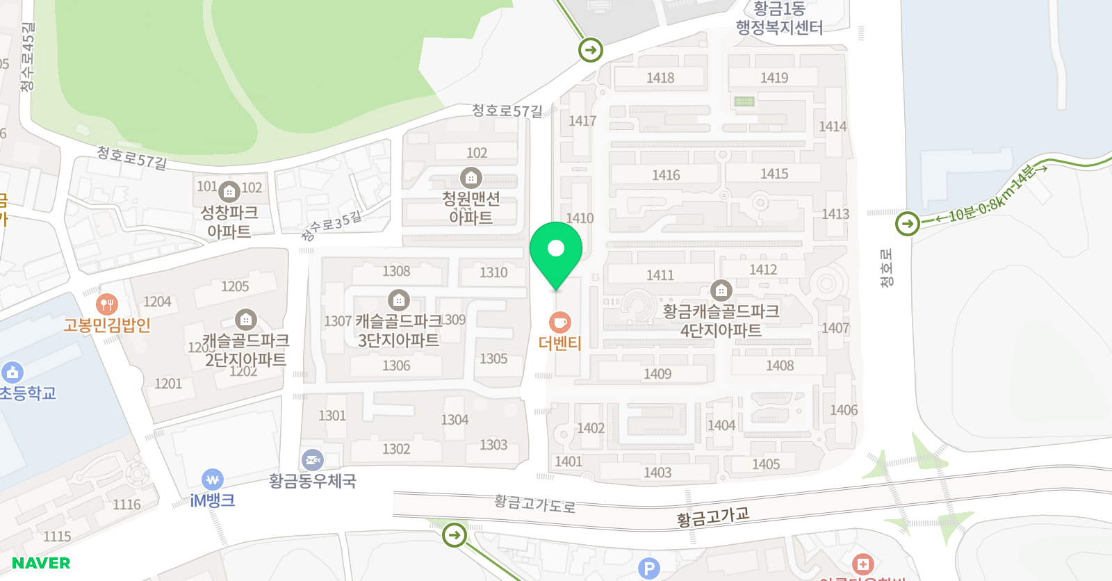 태극 태권도 황금관 위치