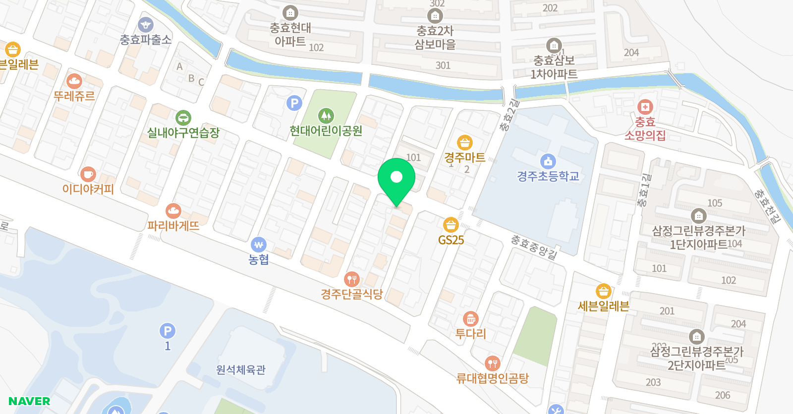 윤선생 영어숲 충효학원 위치