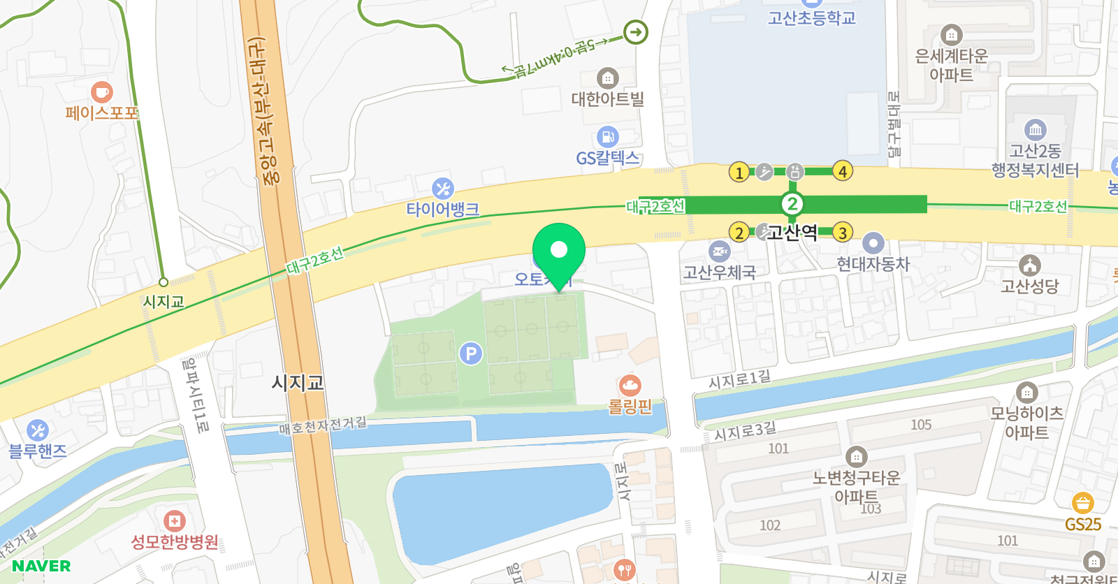 J&F 풋볼아카데미 대구점 위치