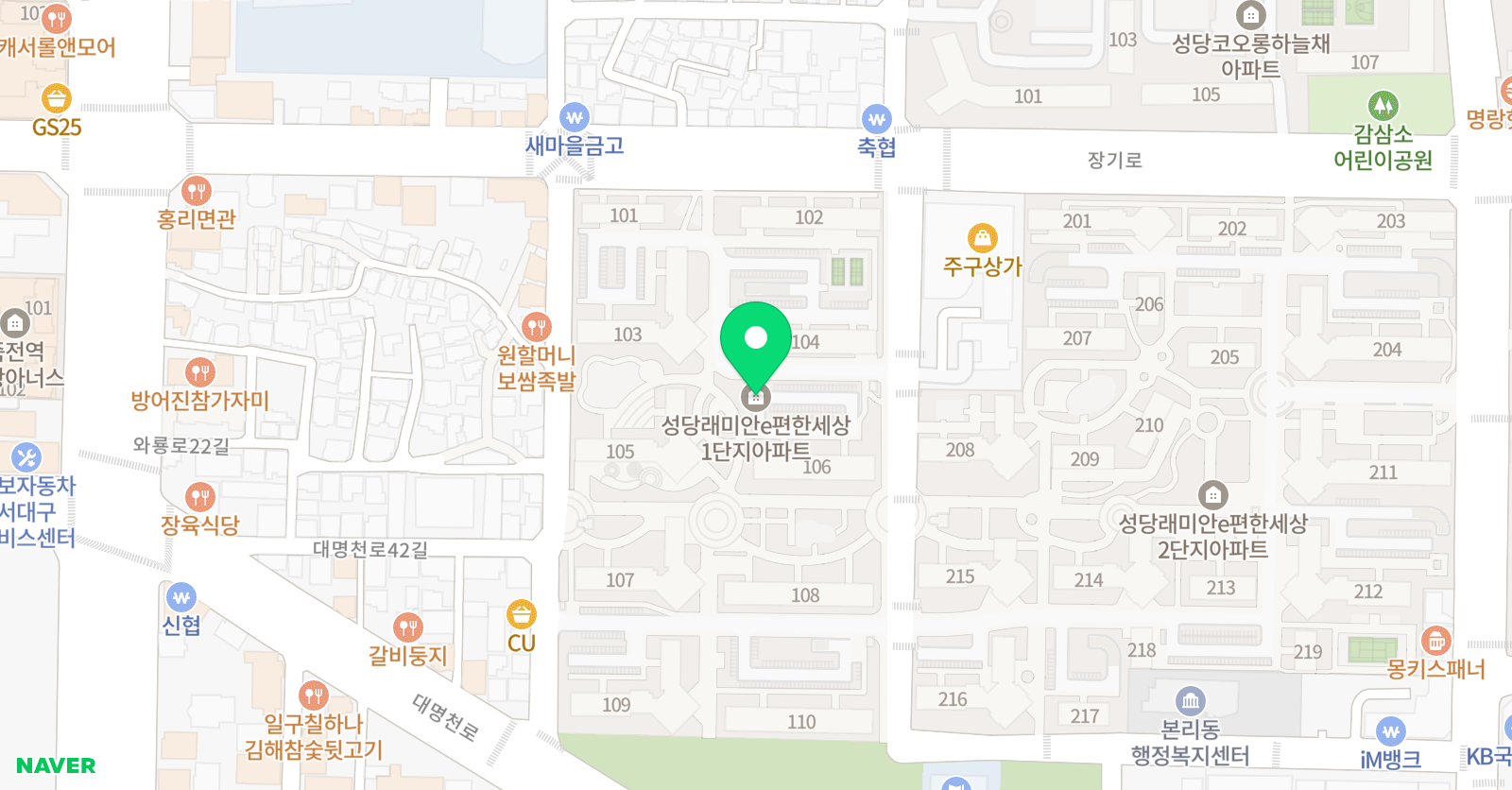푸르넷 공부방 본리래미안점 위치