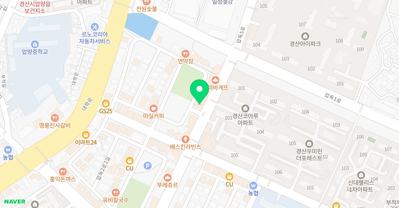 GnB 어학원 신대부적캠퍼스 위치