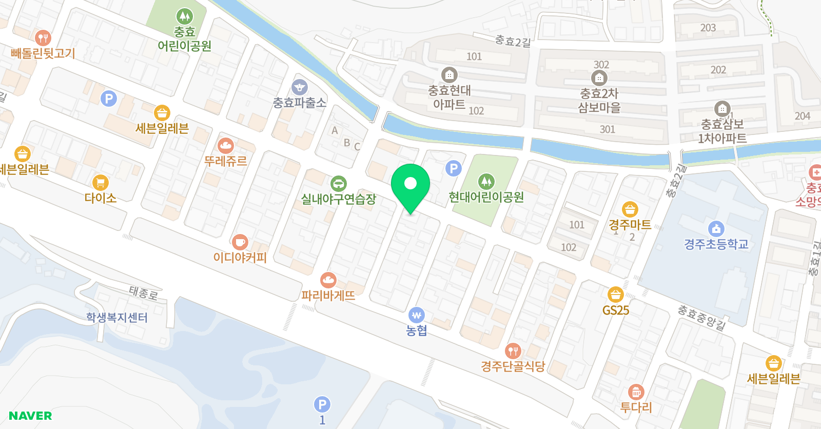 토킹클럽 어학원 경주충효캠퍼스 위치