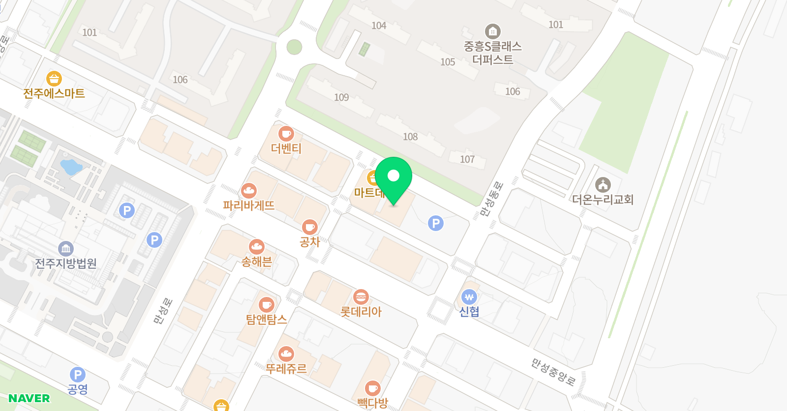 MTA 태권도 전주만성점 위치