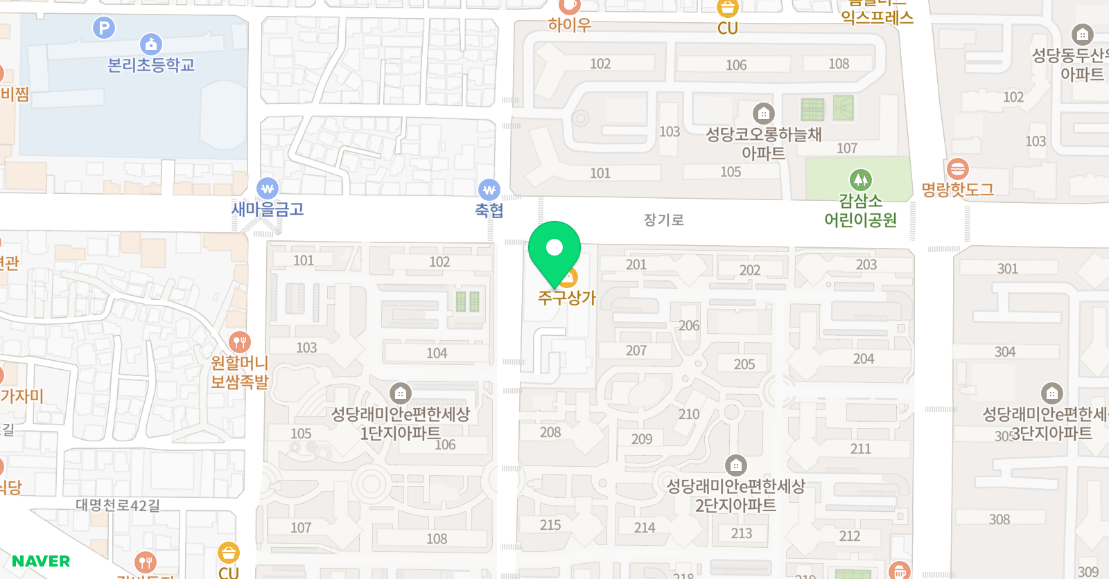 모던음악학원 위치