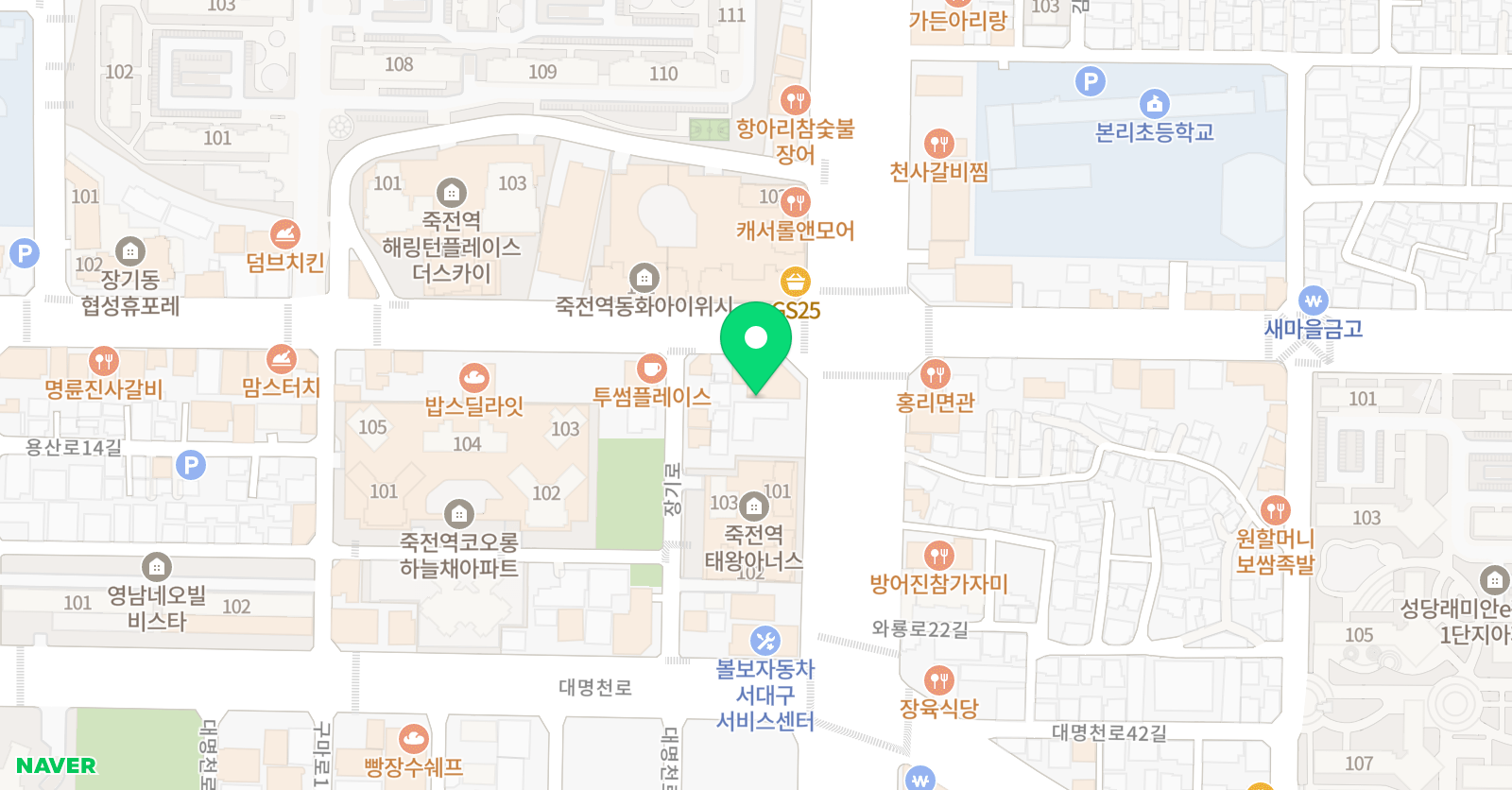 청담 어학원 서대구브랜치 위치