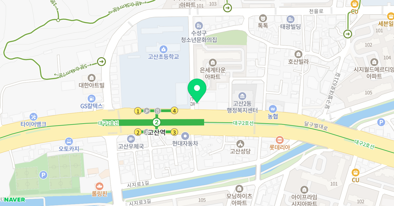 삼성 영어 고산학원 위치
