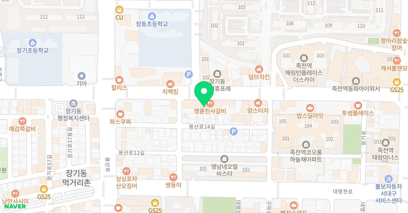 매쓰플랜수학학원 장기지점 위치