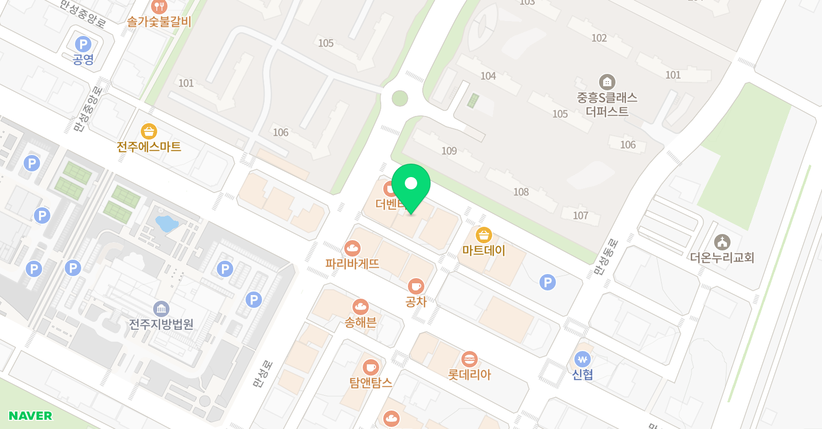 SJ 영어전문학원 위치