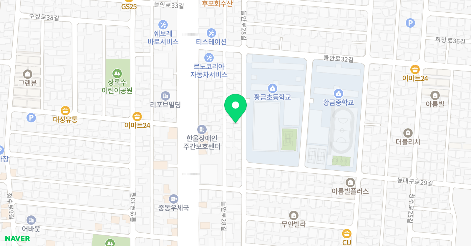 윤선생우리집앞 영어교실 황금교습소 위치