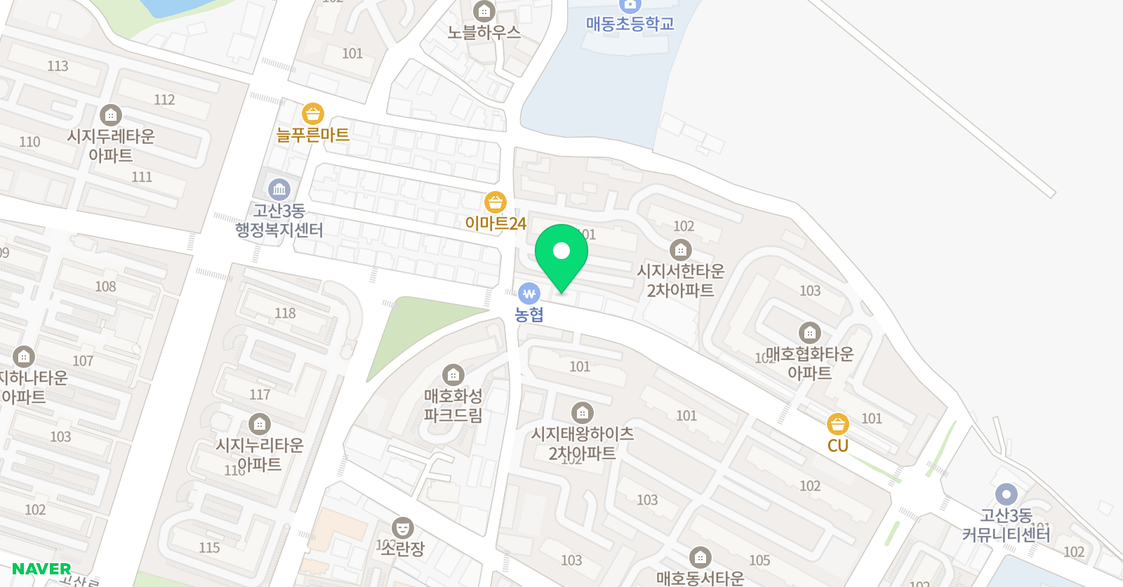 홍쌤 수학학원 위치