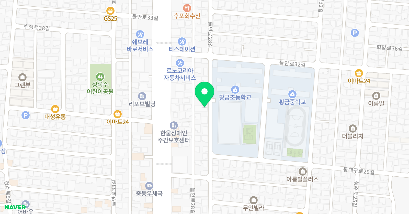 책나무 황금2점 위치