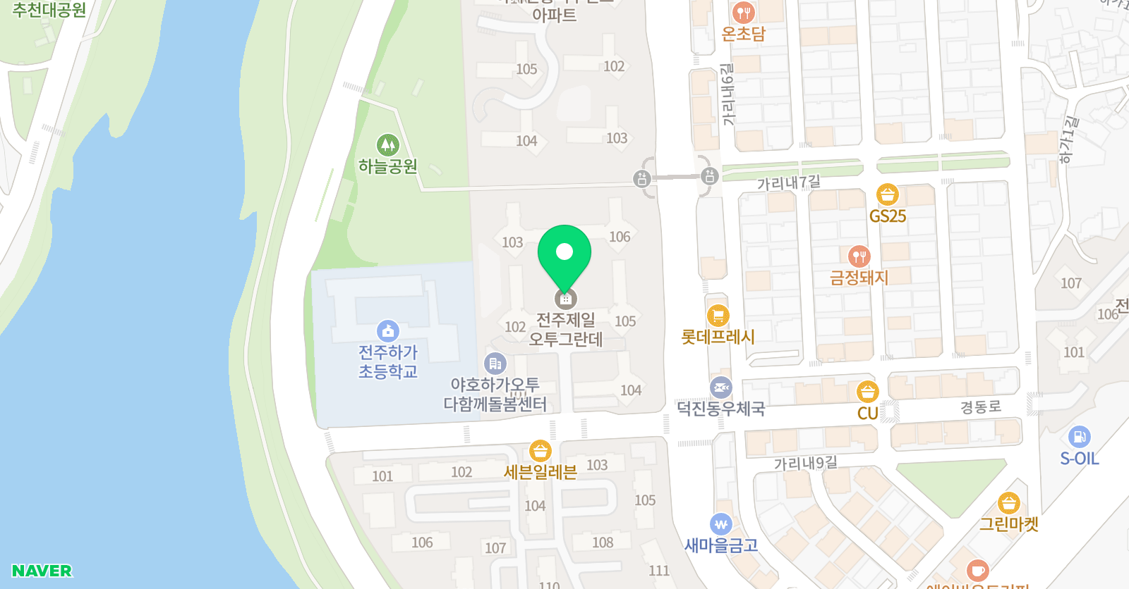 빌라드그림 & 유니팝 위치