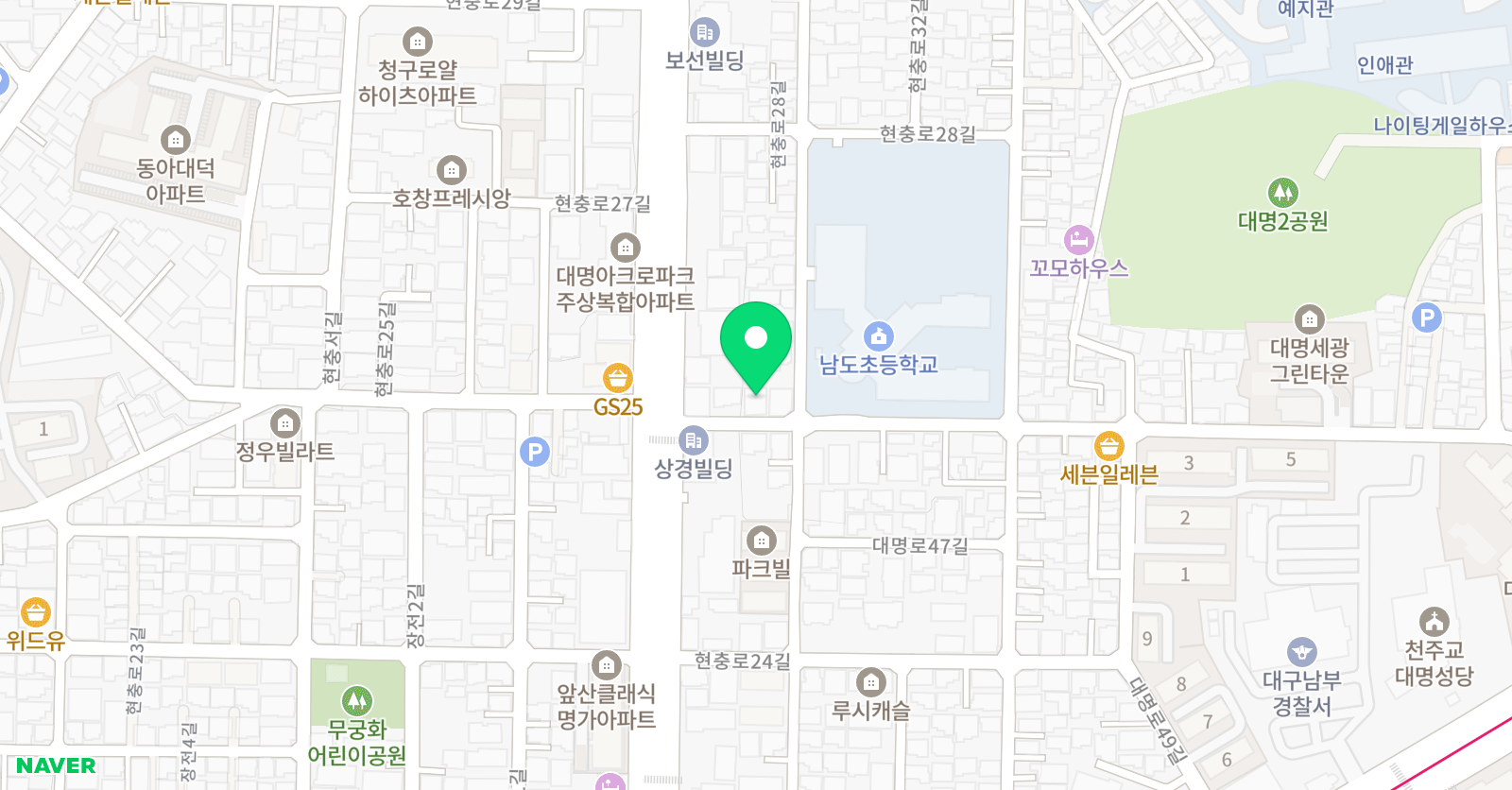 남도 푸르넷 공부방 위치
