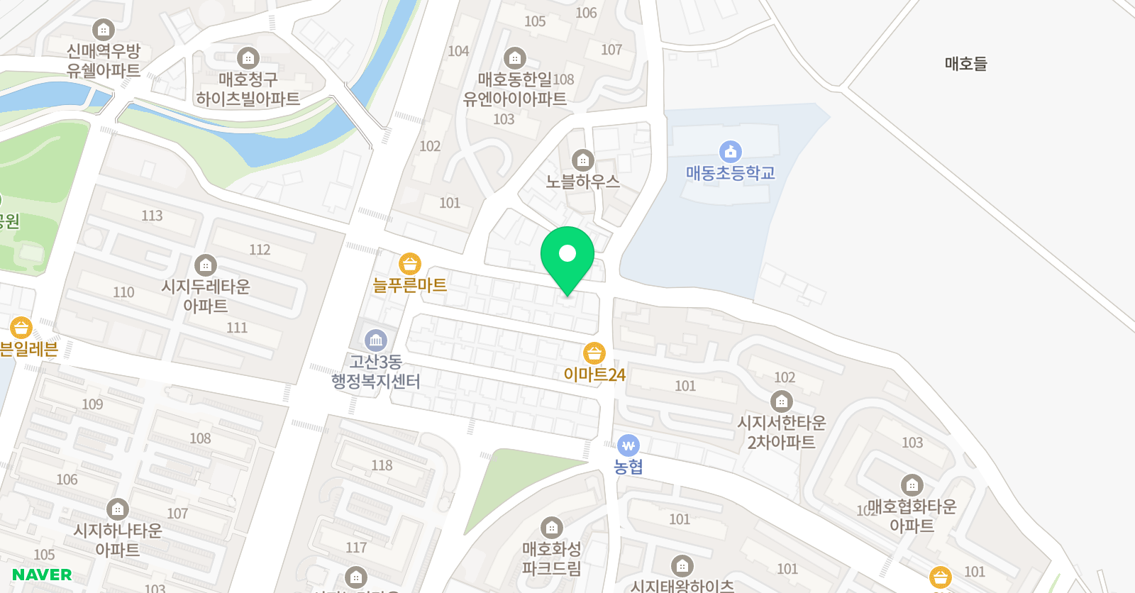 뮤엠영어 영어교습소 매동 위치