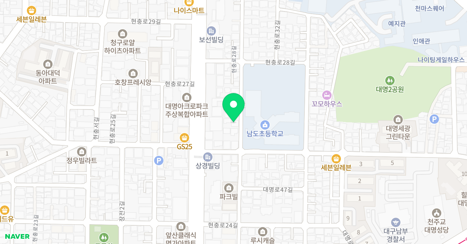 쎈 수학교습소 학원 위치