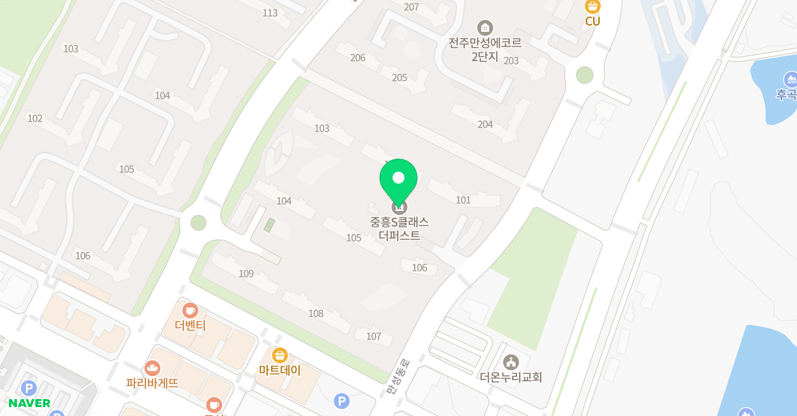 아소비 전주 중흥S클래스더퍼스트점 위치