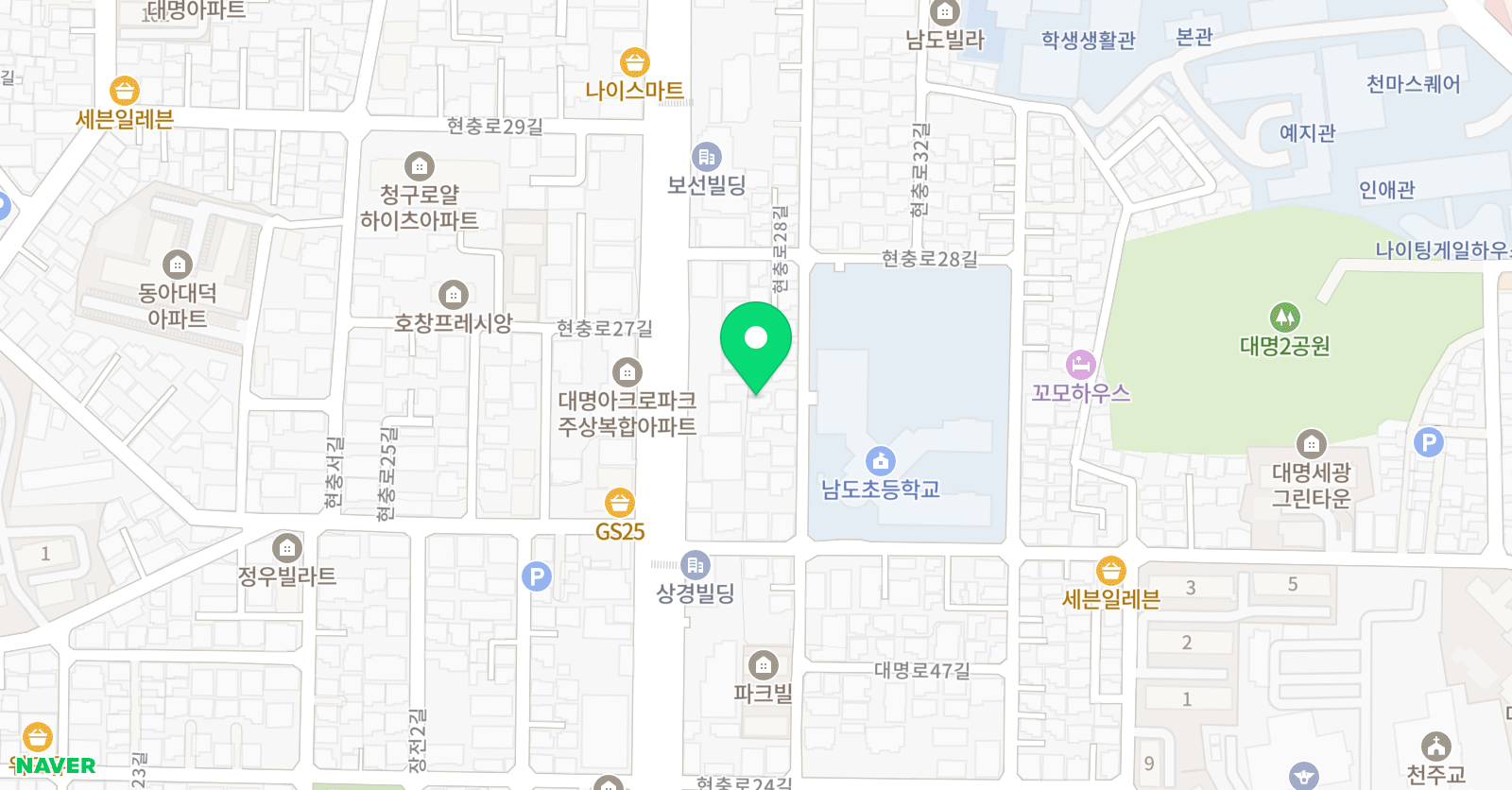 눈높이 남도예스클래스 위치