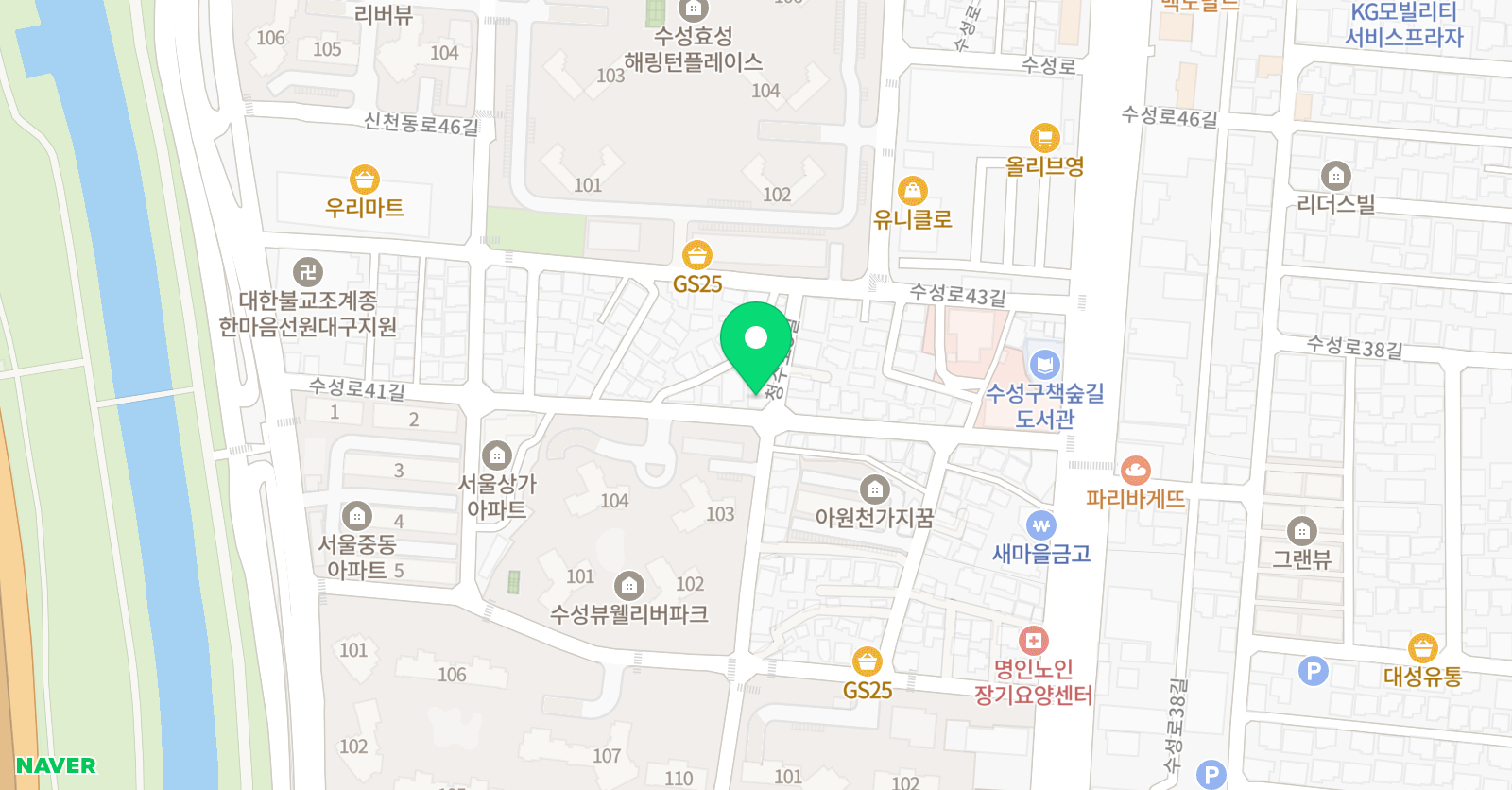 스마트해법 수학 학습소 중동 위치