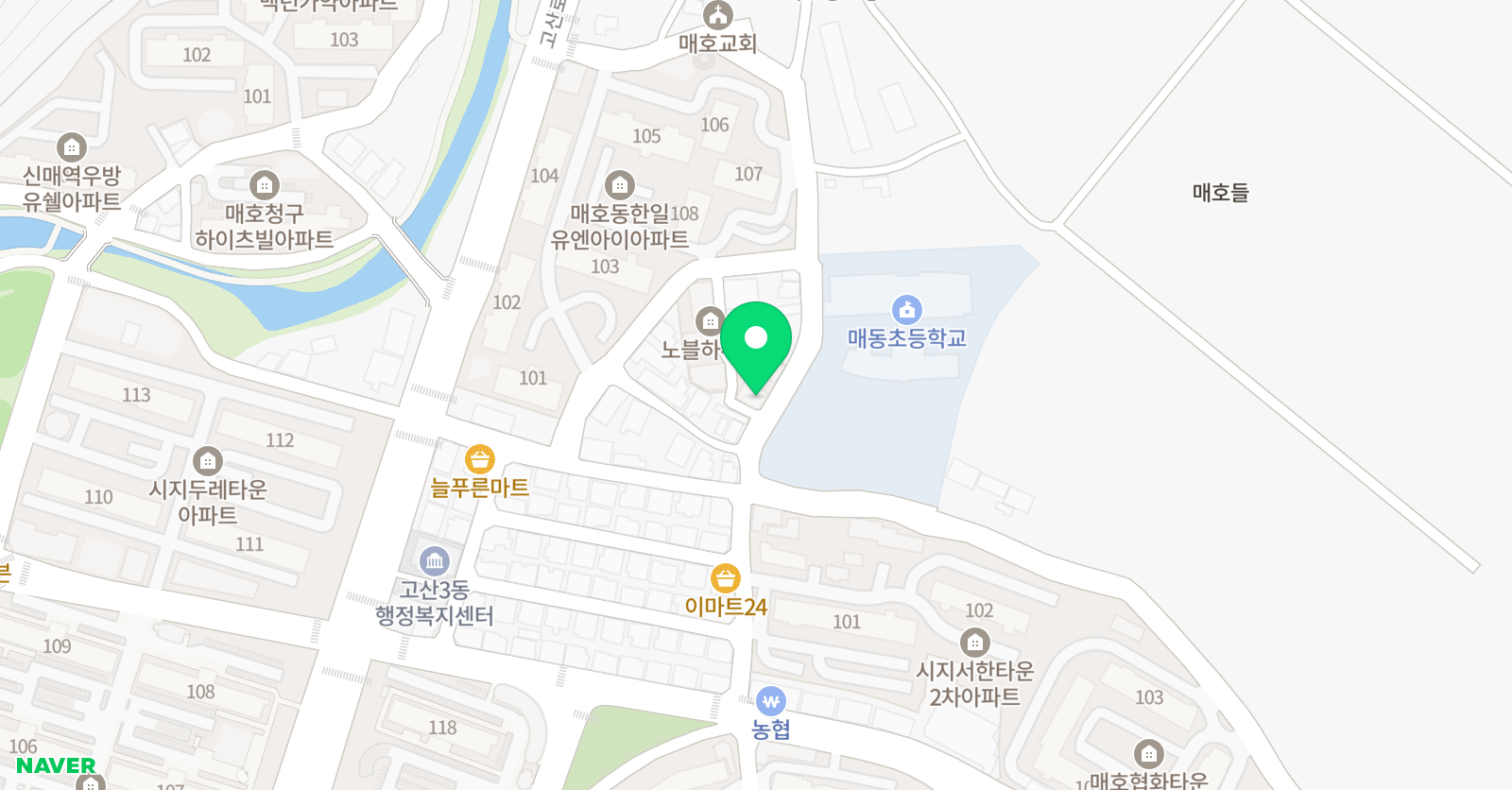 매동일등 학원 위치