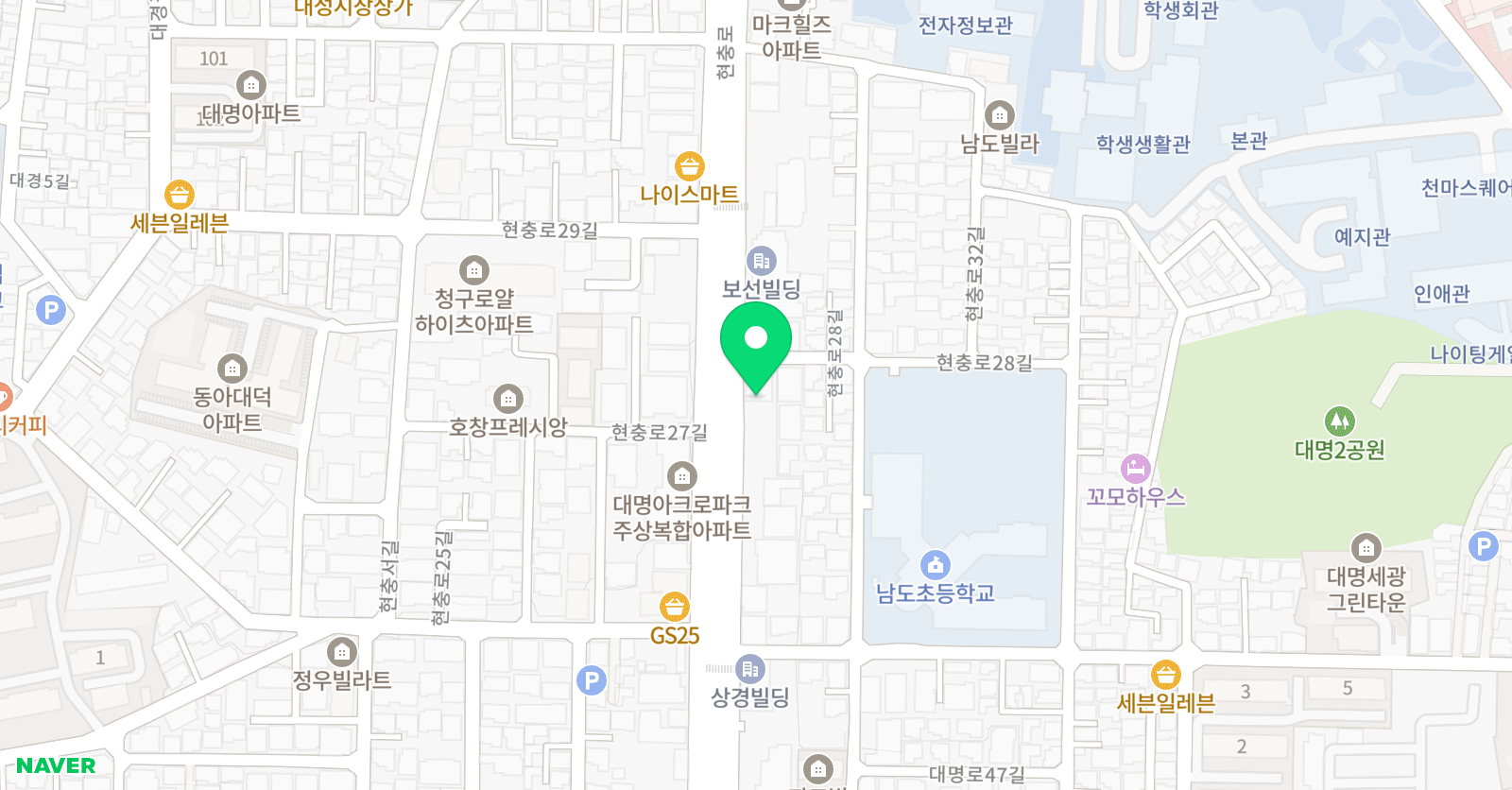 예일 영어수학학원 위치