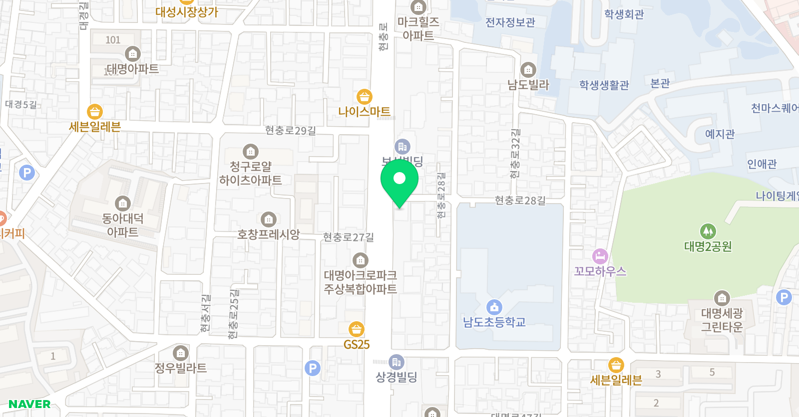 남도석사 태권도장 위치