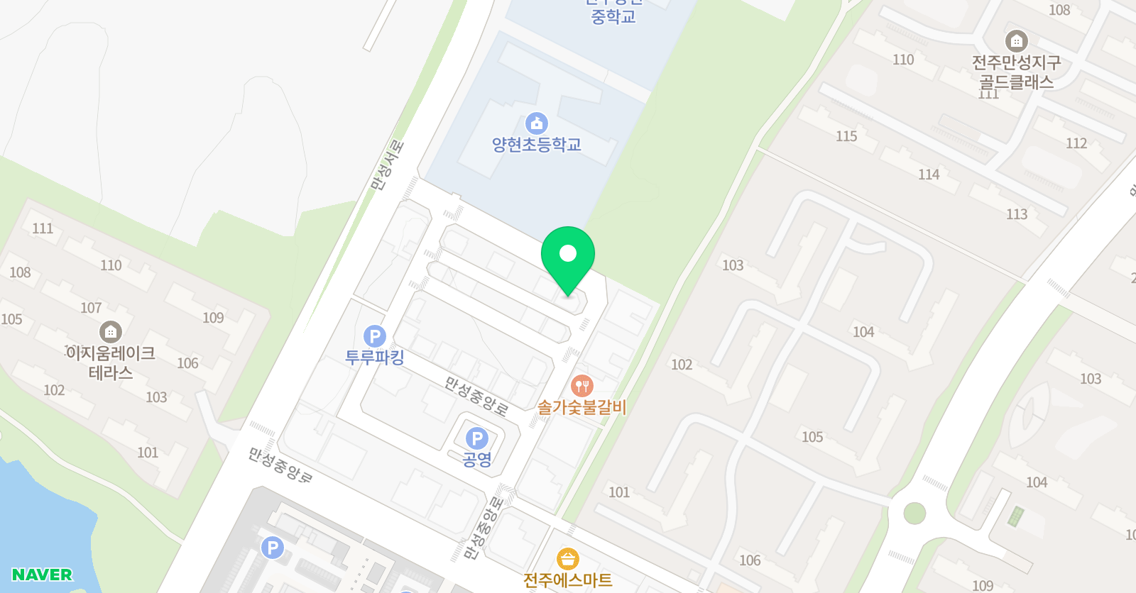 만성라온스터디 종합학원 위치