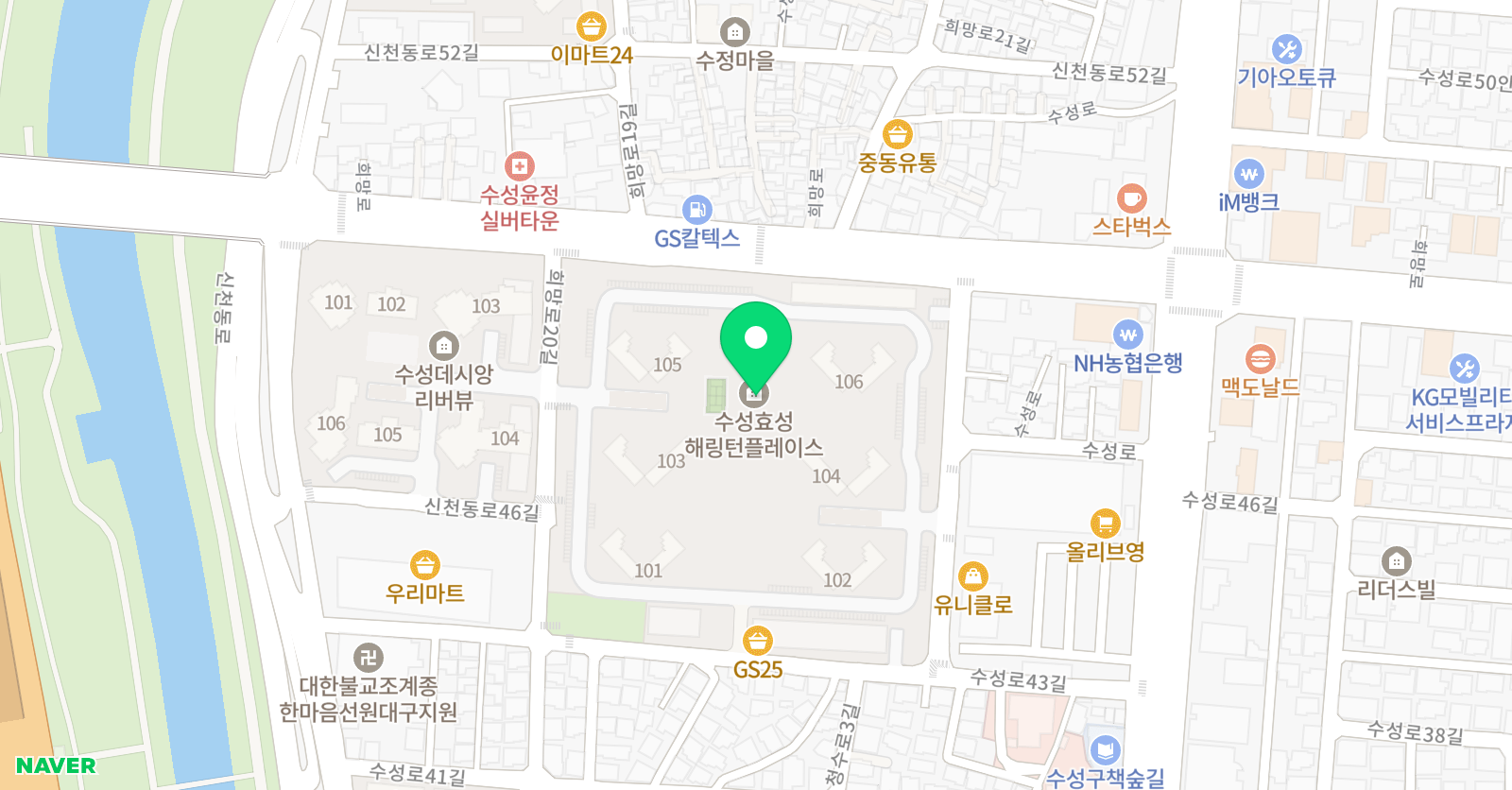 몬스터매스 수학학원 대구중동점 위치
