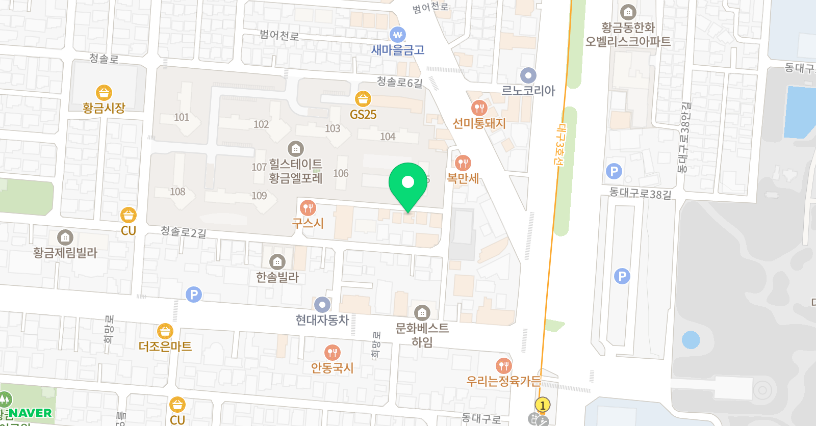 황금컨트롤 수학전문학원 위치