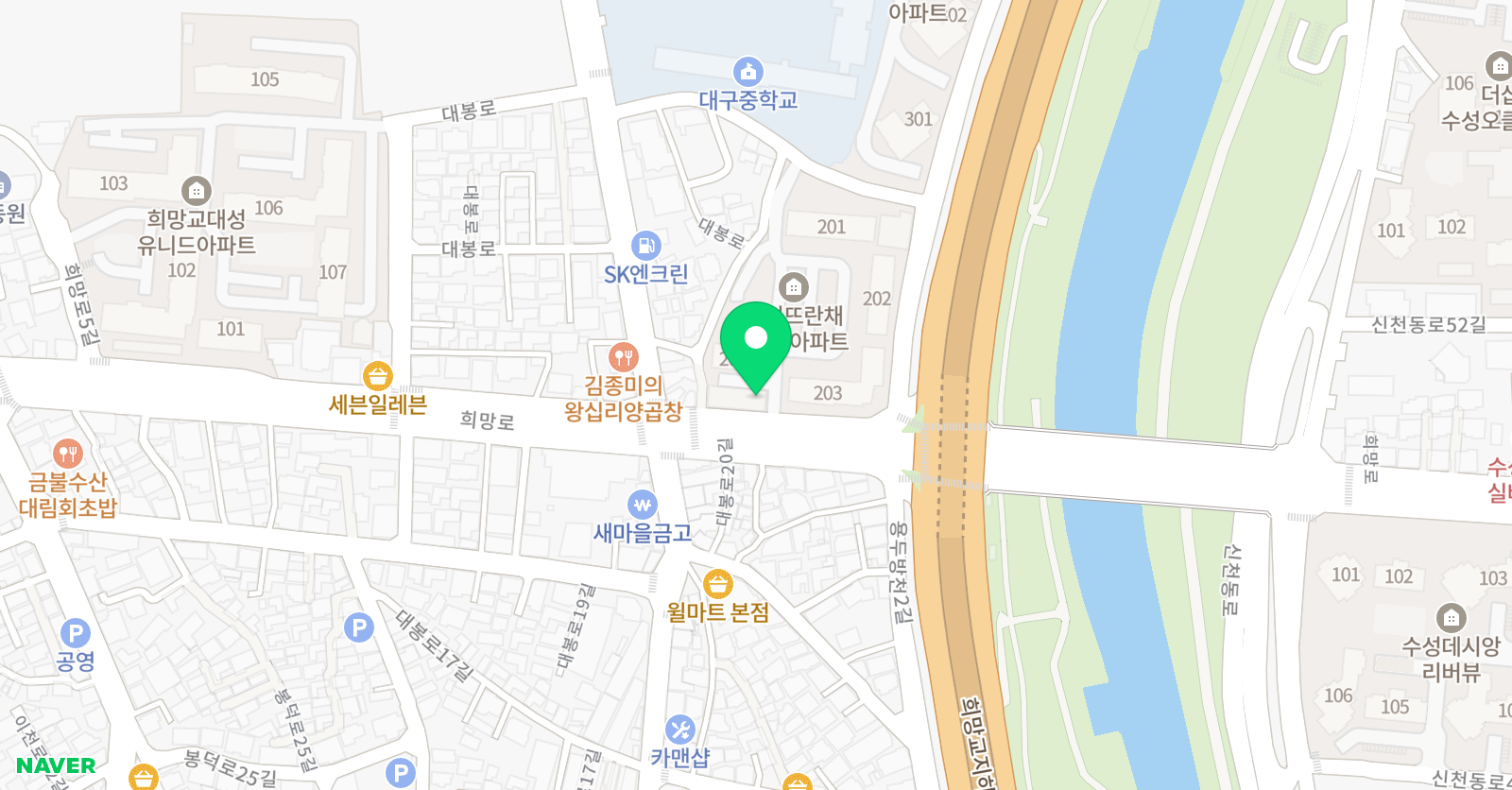 라온멘사수학교습소 위치