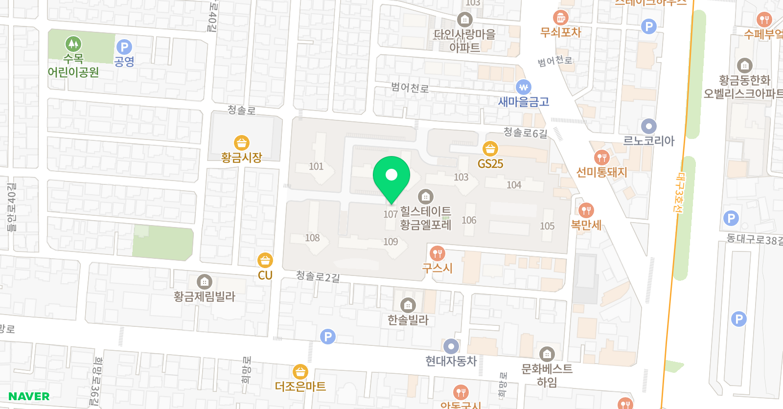 기탄 사고력교실 황금힐스테이트점 위치