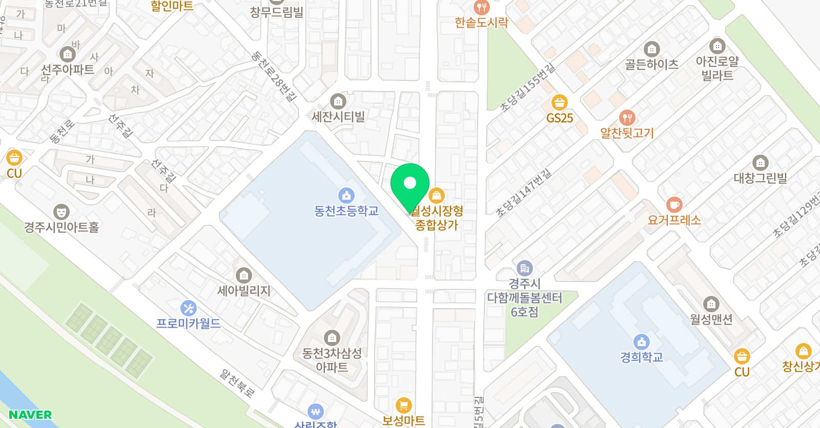 뮤엠영어 동천초점 위치