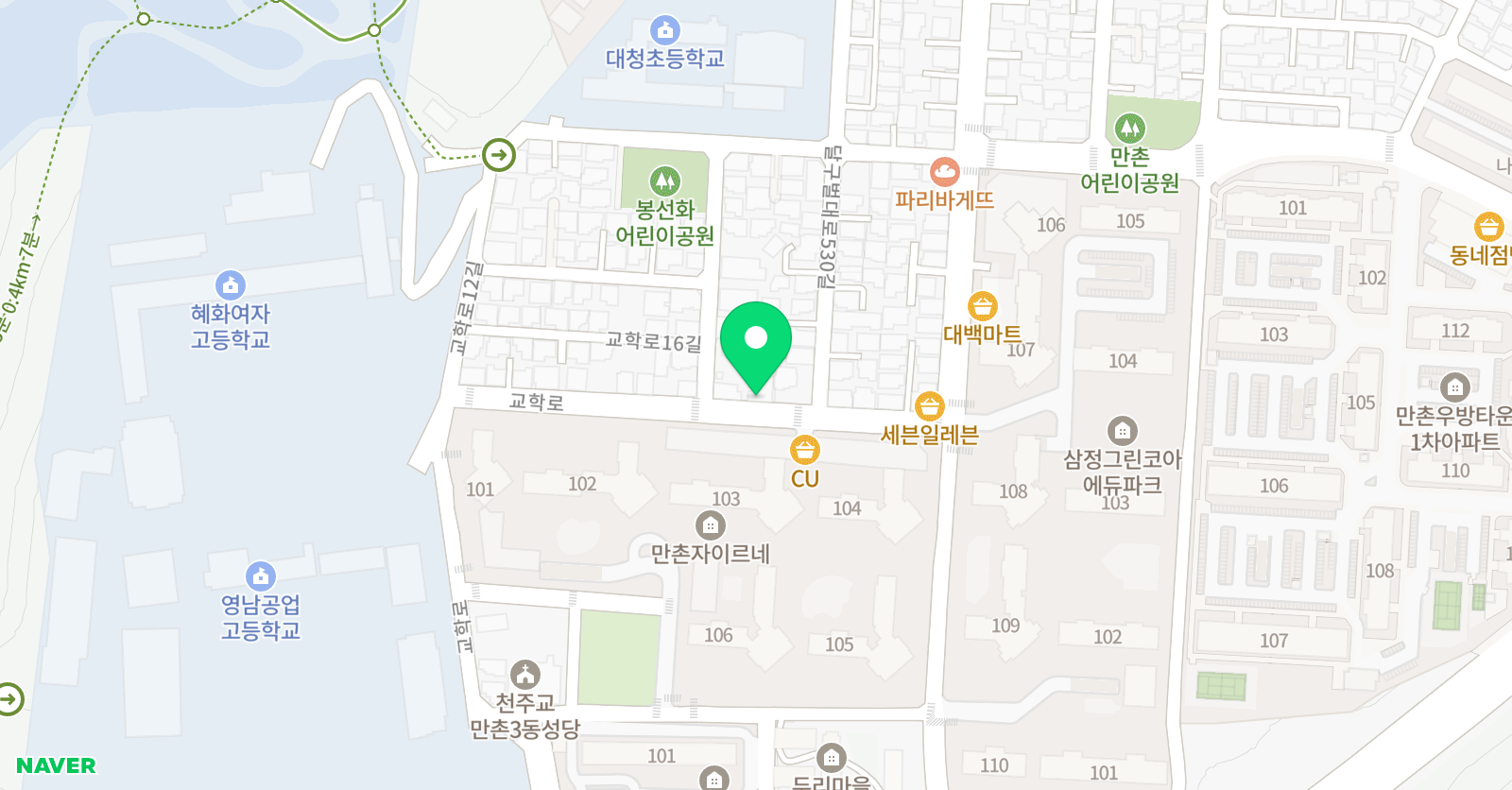팝아트 미술학원 위치