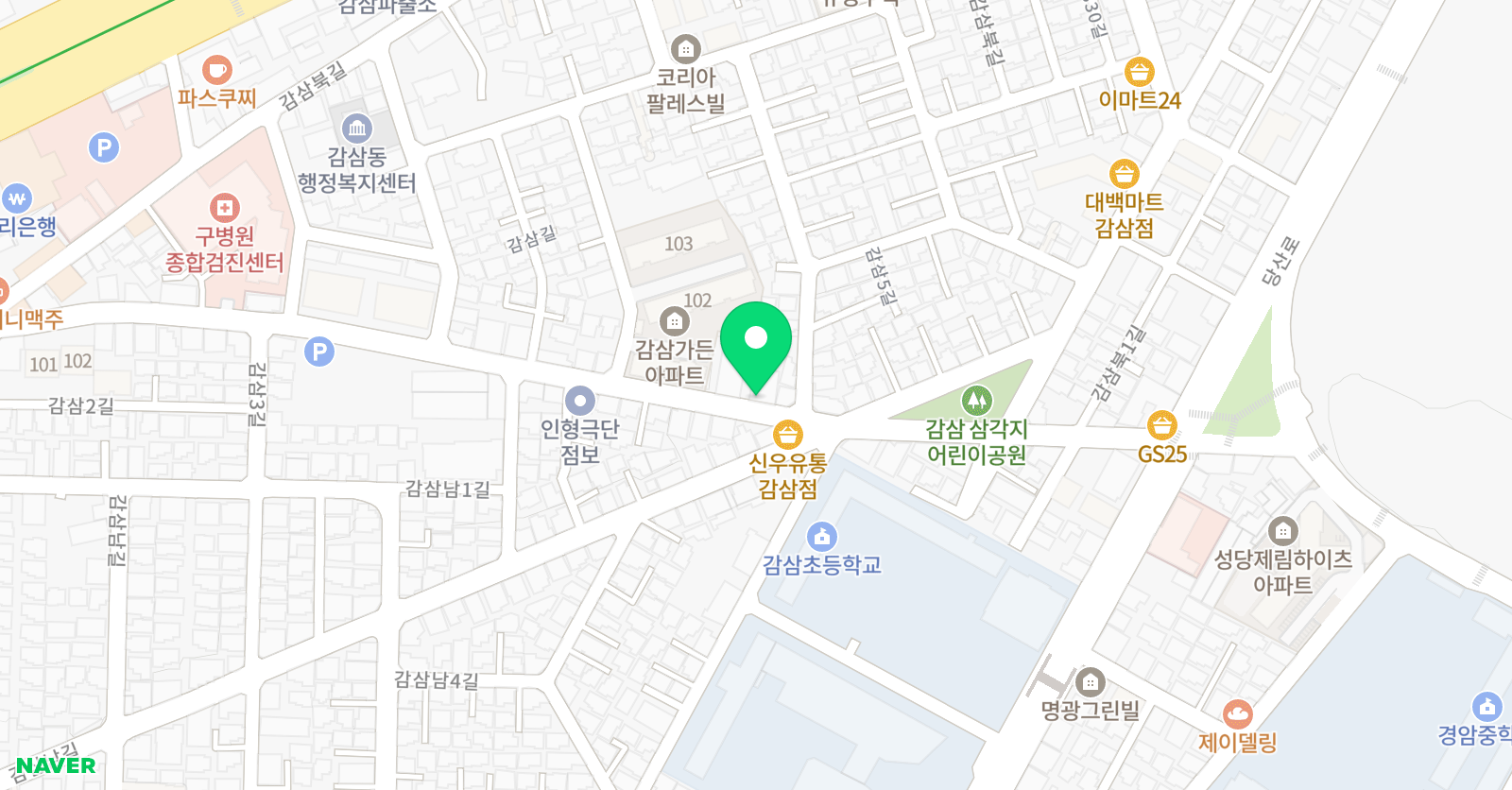 3030영어 감삼러닝센터 위치