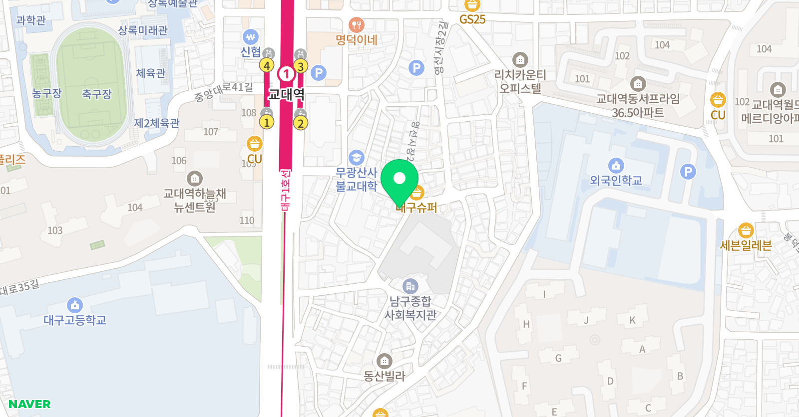 제나잉글리쉬 영어학원 위치