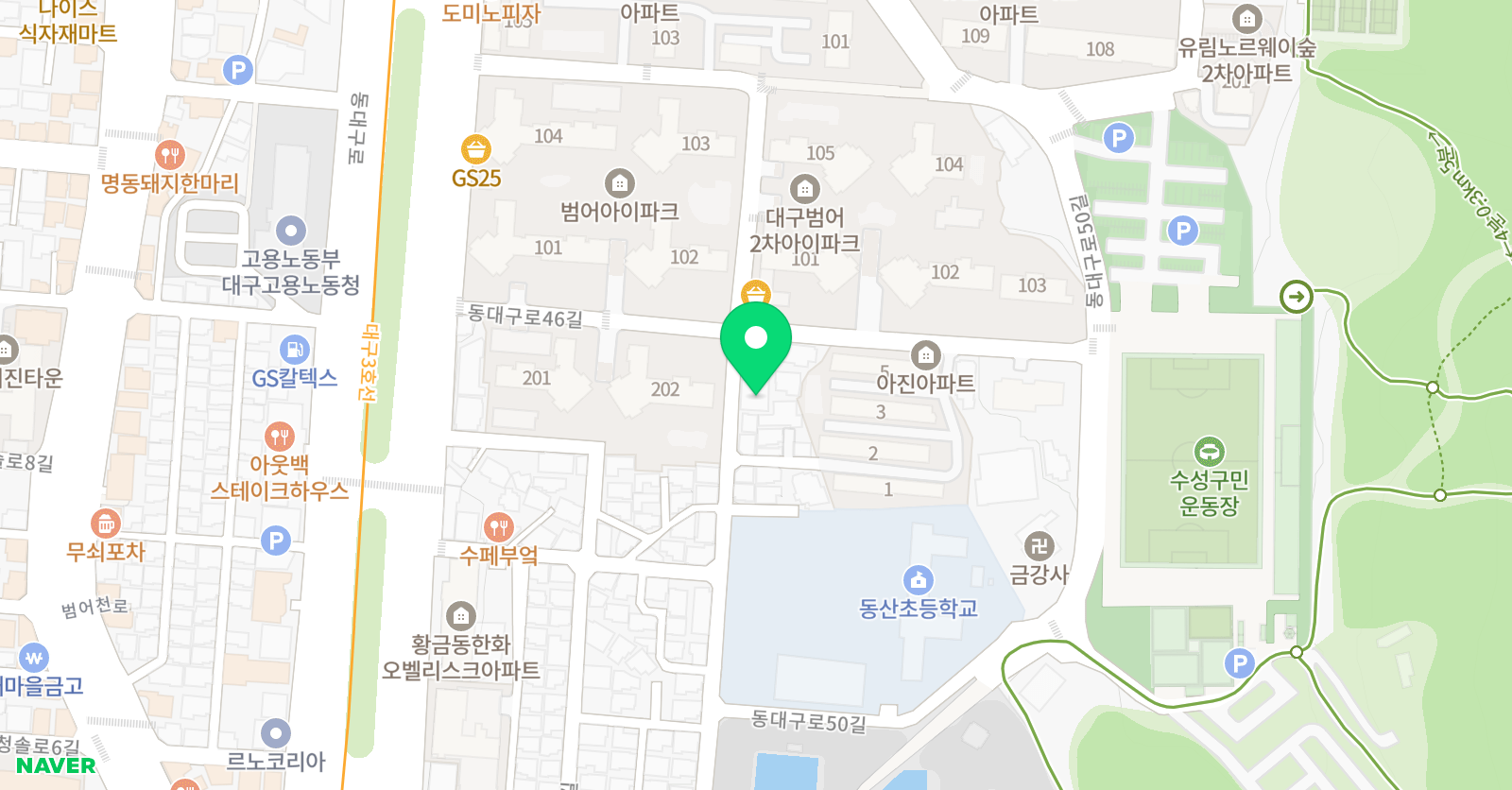 뮤엠 영어 예스셈 수학 학원 위치