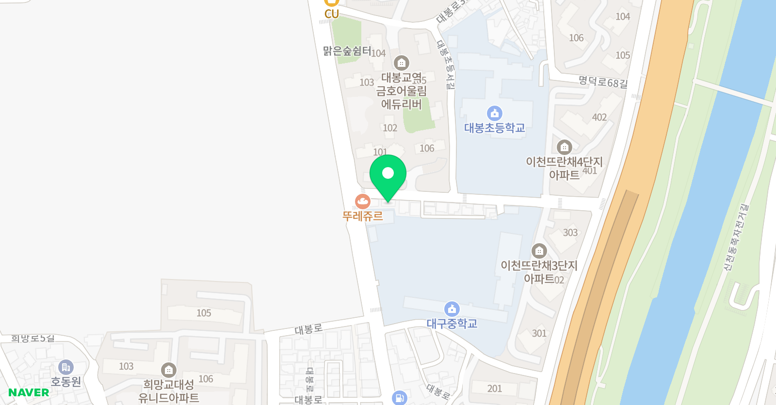더쎈공부방 위치