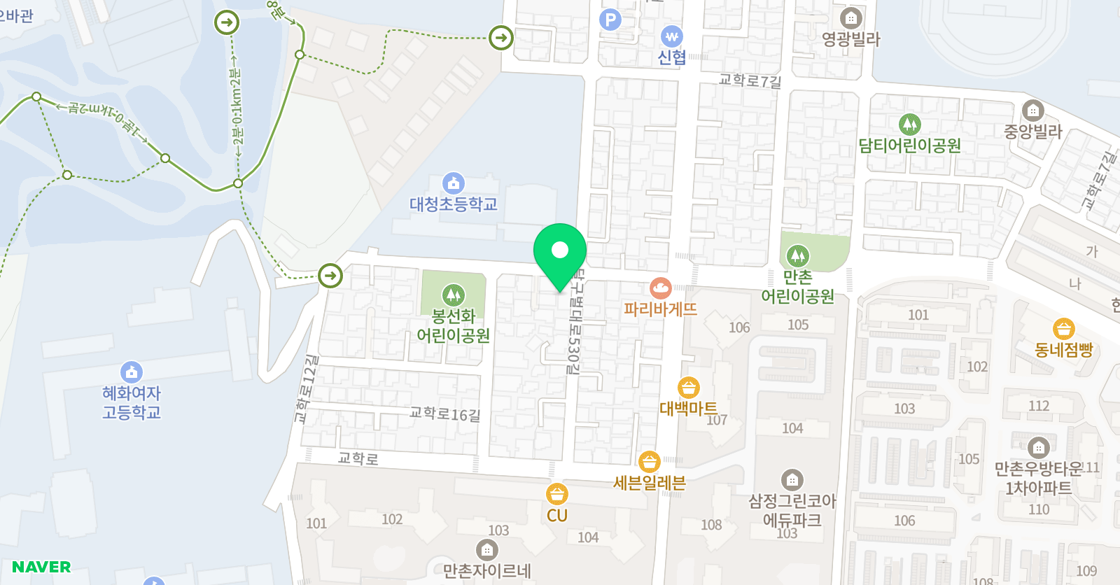 LCI어학원 ERC영어독서클럽 대구수성대청초점 위치