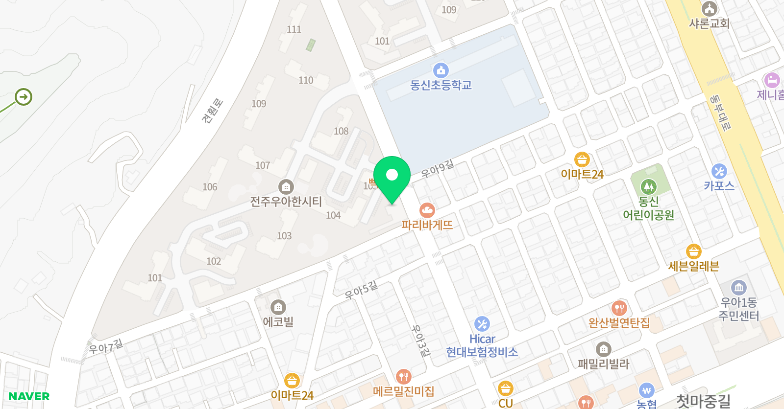 푸르넷 동신학원 위치