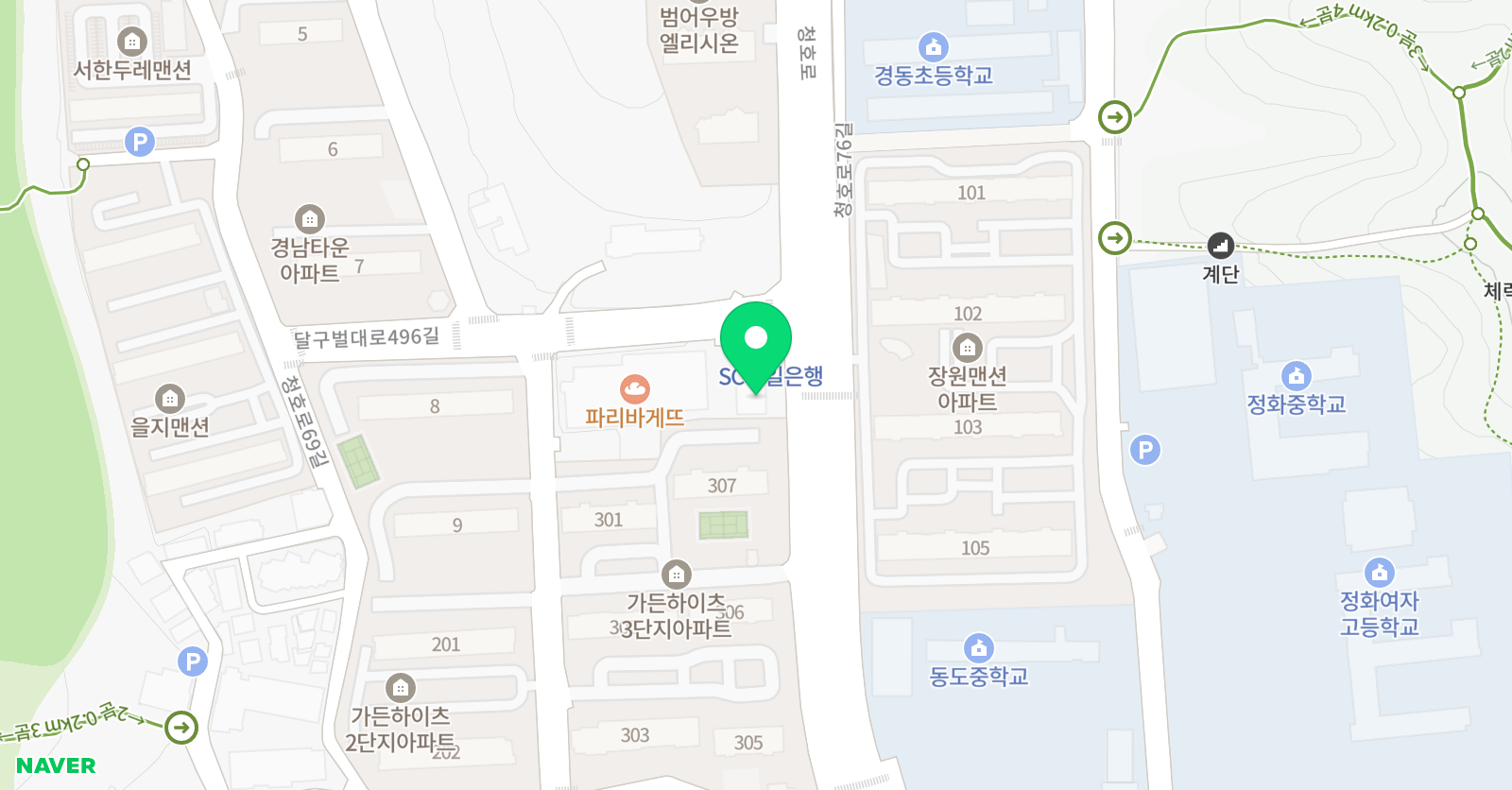 바름 수학 위치