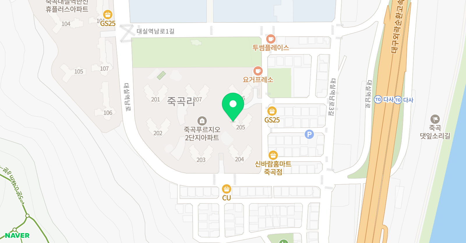 기탄사고력교실 다사죽곡 푸르지오 2단지점 위치